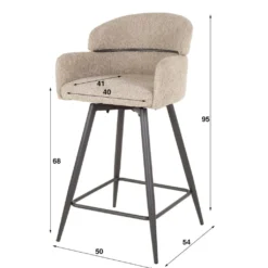 HUUS Barstoel Lien (per 2 stuks)