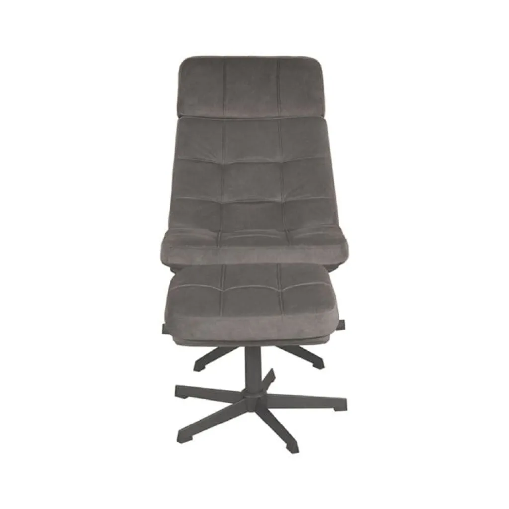 HUUS Draaifauteuil Alvar + Hocker