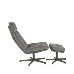 HUUS Draaifauteuil Alvar + Hocker