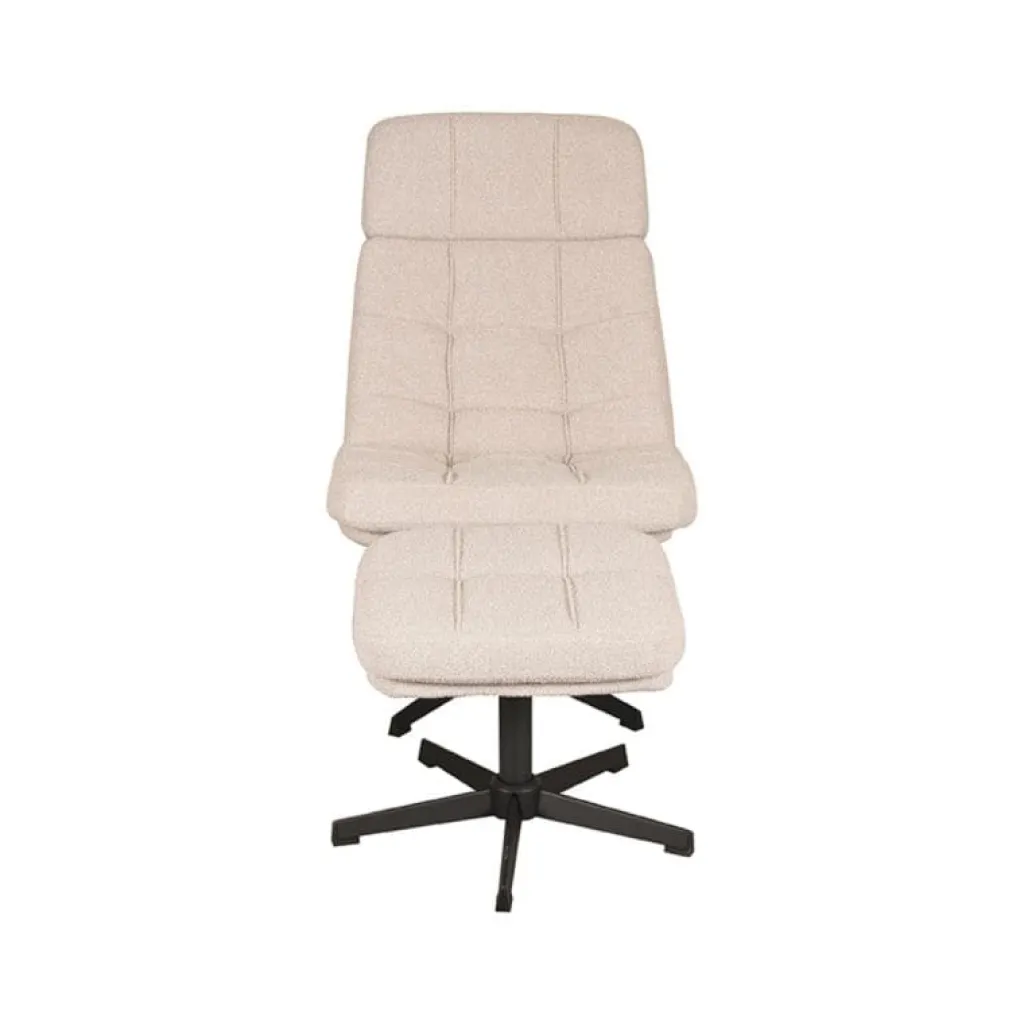 HUUS Draaifauteuil Alvar + Hocker