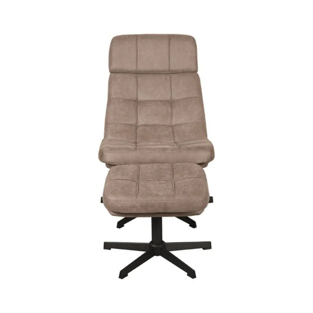 HUUS Draaifauteuil Alvar + Hocker