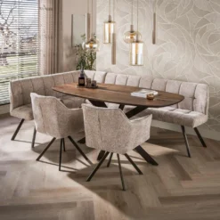 HUUS Eettafel Arthur donkerbruin