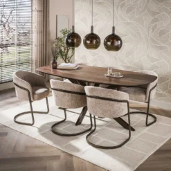 HUUS Eettafel Arthur donkerbruin