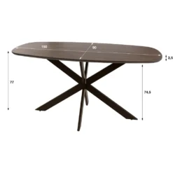 HUUS Eettafel Arthur donkerbruin