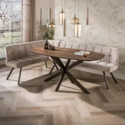 HUUS Eettafel Arthur donkerbruin