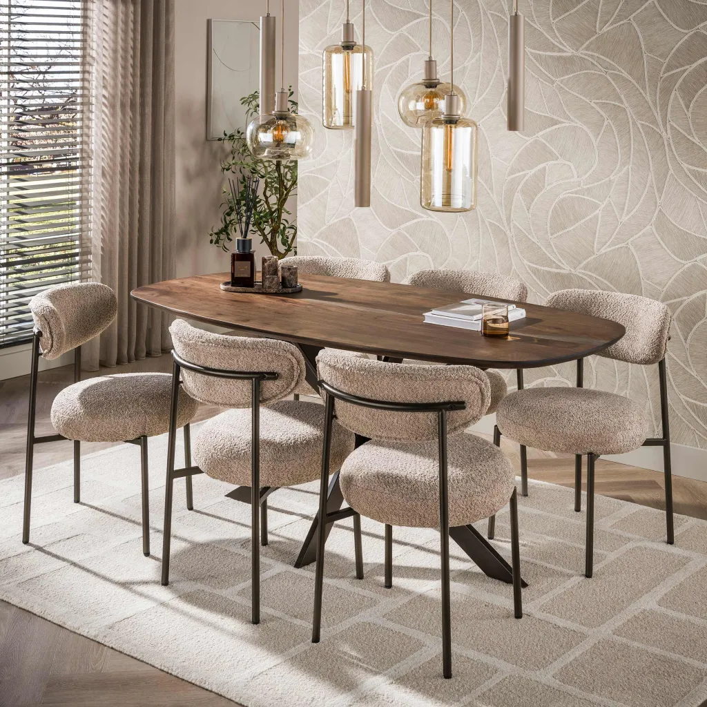 HUUS Eettafel Arthur donkerbruin