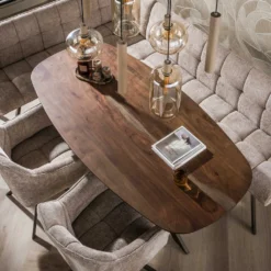 HUUS Eettafel Arthur donkerbruin