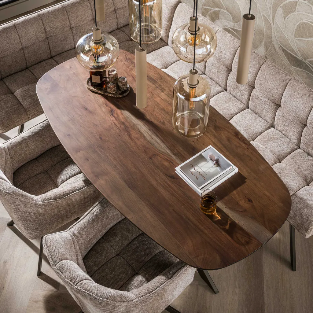 HUUS Eettafel Arthur donkerbruin