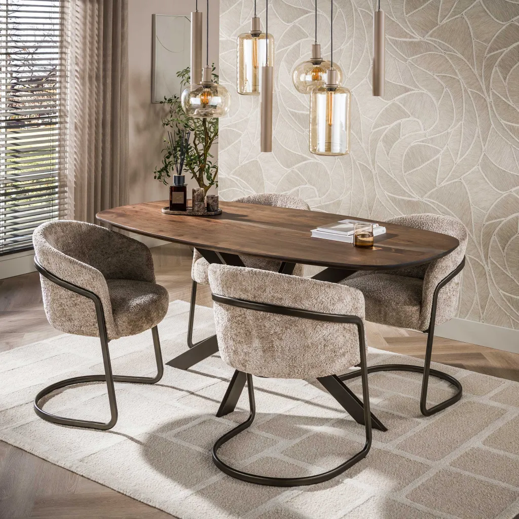 HUUS Eettafel Arthur donkerbruin