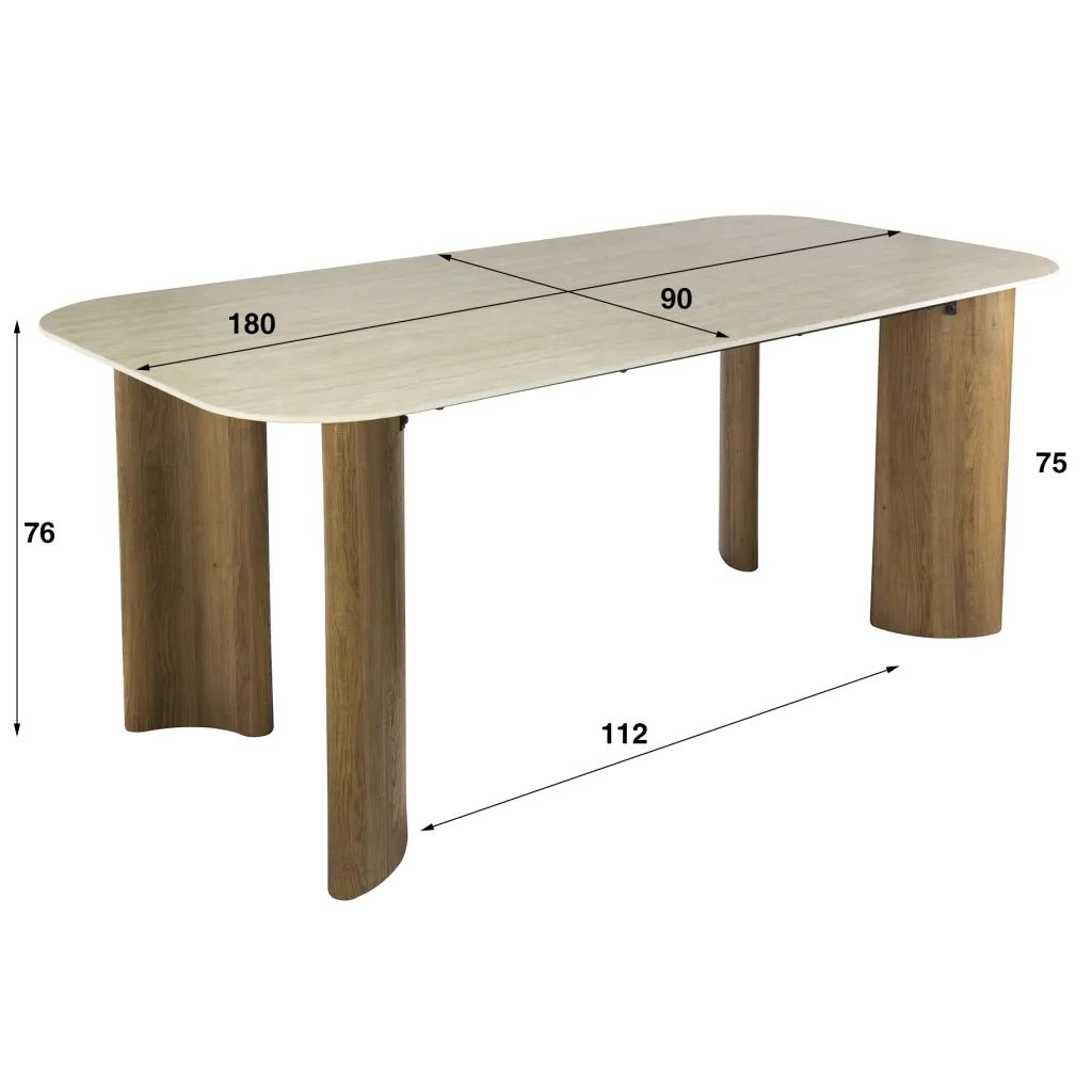 HUUS Eettafel Silvy curvo