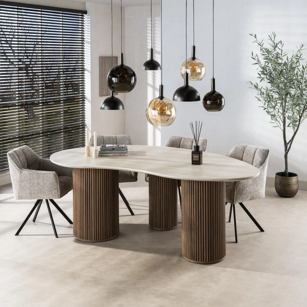 HUUS Eettafel Silvy niervormig