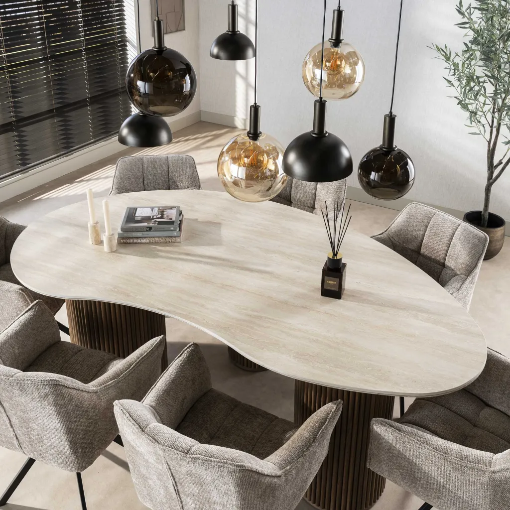 HUUS Eettafel Silvy niervormig