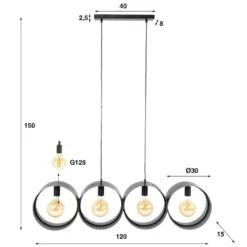 HUUS Hanglamp Angelo – Horizontaal