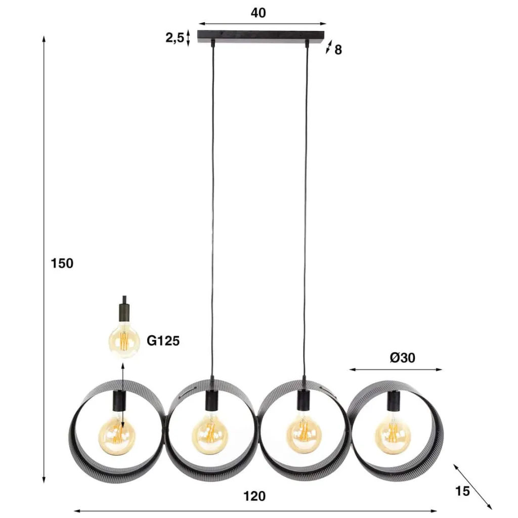 HUUS Hanglamp Angelo – Horizontaal