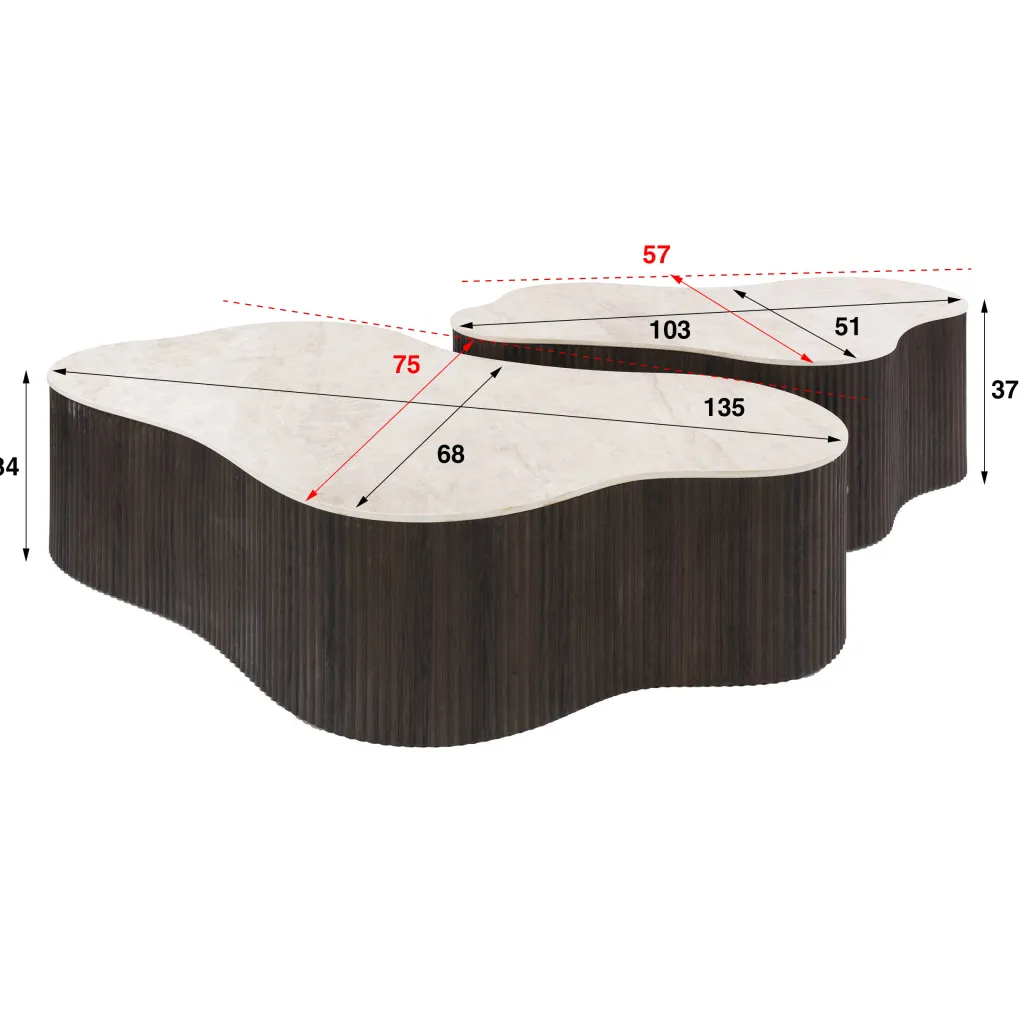 HUUS Salontafelset Carry grande