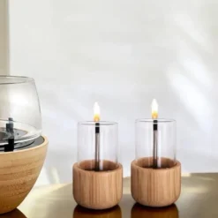 HUUS Tenderflame Candle 70 Naturel bamboo