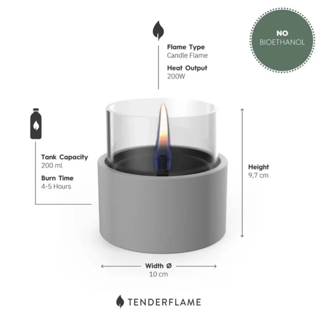 HUUS Tenderflame kaars Breeze 10 Grey