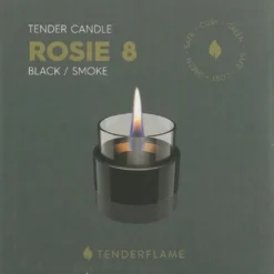 HUUS Tenderflame kaars Rosie 8 Black