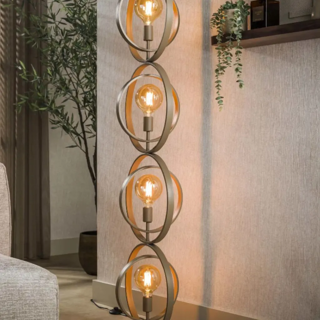 HUUS Vloerlamp roxy – 4 bollen